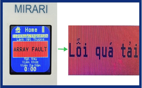 Hình 3: ARRAY FAULT ( Lỗi quá tải)

