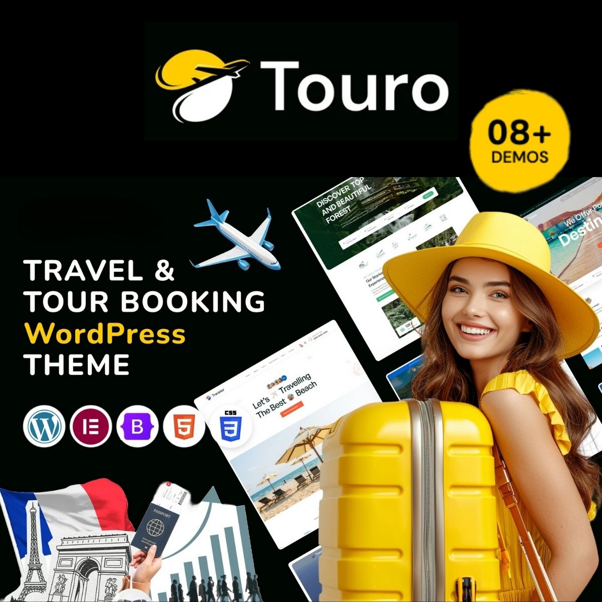 Touro – Travel & Tour Booking Agency WordPress Theme